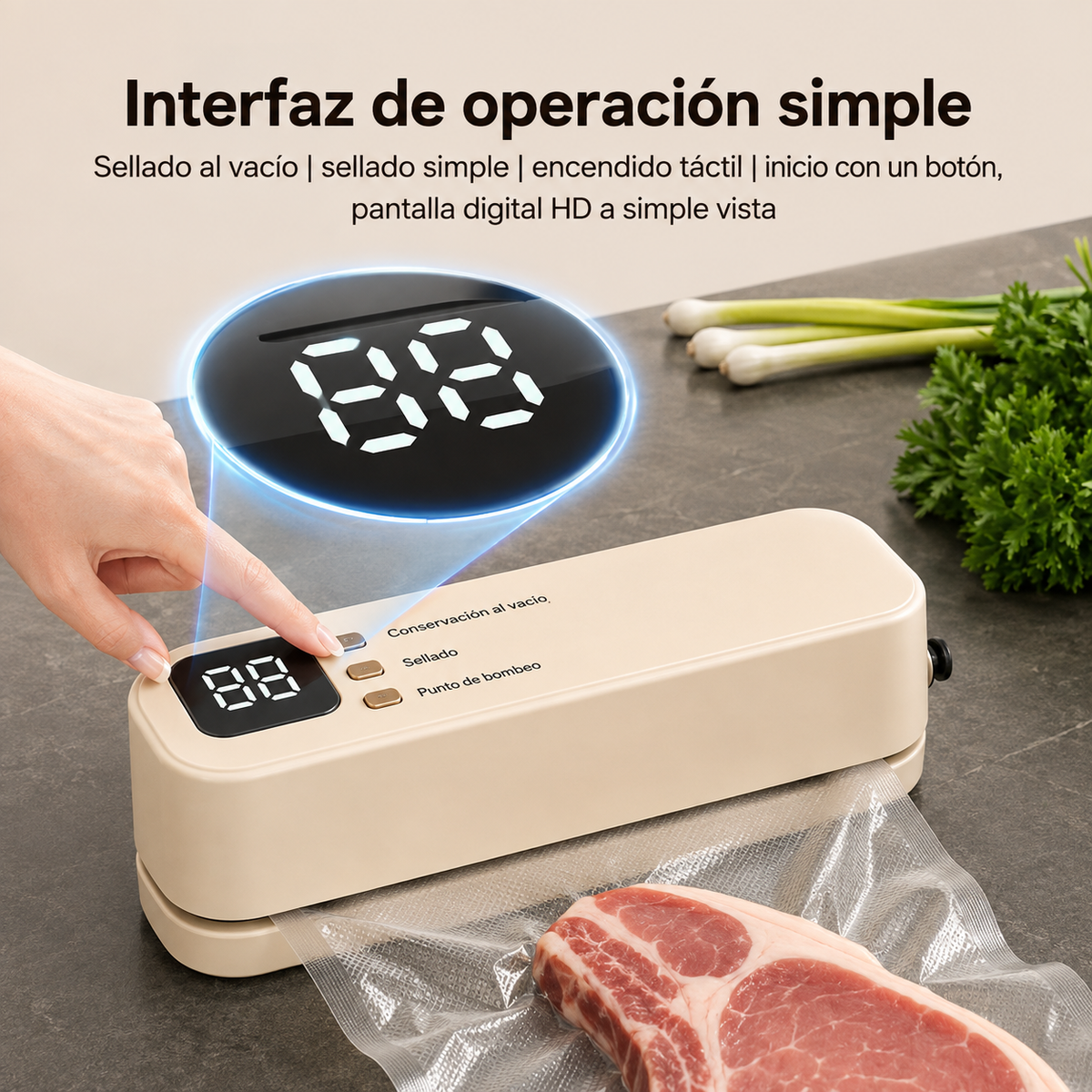 Selladora al Vacío + Inflador Portátil 3 en 1