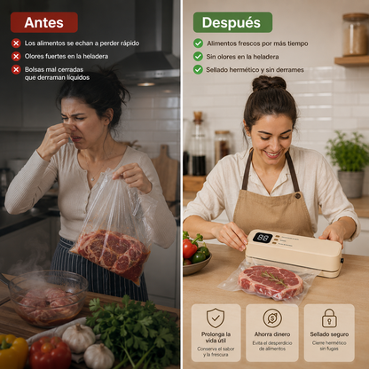 Selladora al Vacío + Inflador Portátil 3 en 1