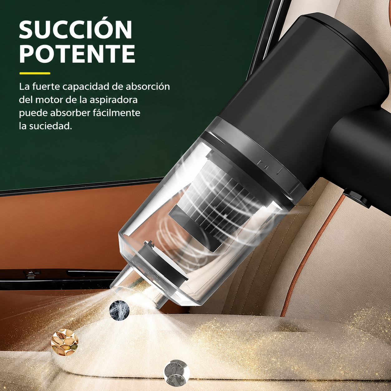 Aspiradora Portátil Inalámbrica de Alta Potencia para Auto y Hogar