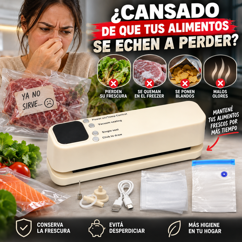 Selladora al Vacío + Inflador Portátil 3 en 1